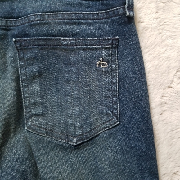 Rag & Bone Jeans Cardiff Cotton Blend Dark Blue Size 26 - Picture 9 of 16
